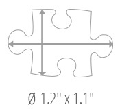 Size of the pieces - photo puzzle 200 pieces