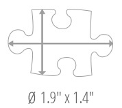 Size of the pieces - photo puzzle 100 pieces