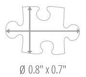 Size of the pieces - photo puzzle 500 pieces