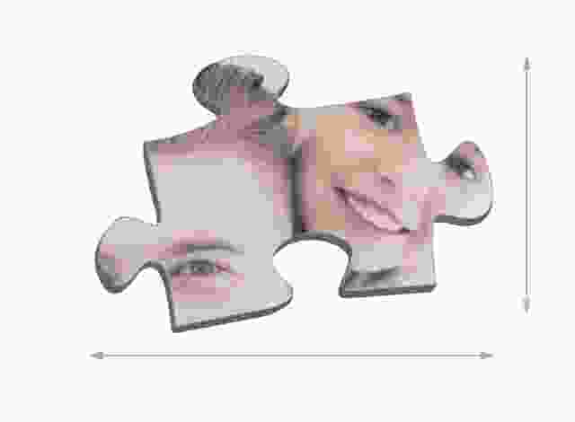 200 pieces photo puzzle: Size of the puzzle pieces