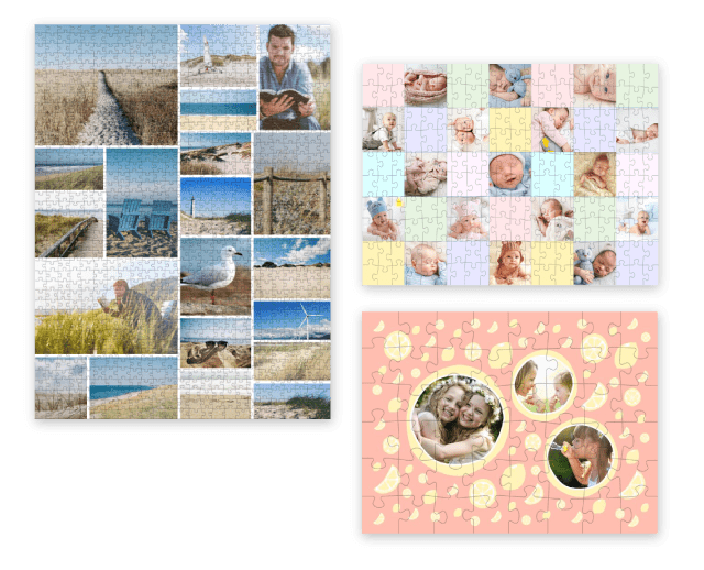 Different Photo Puzzle Collage layouts