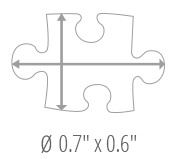 Size of the pieces - photo puzzle 600 pieces