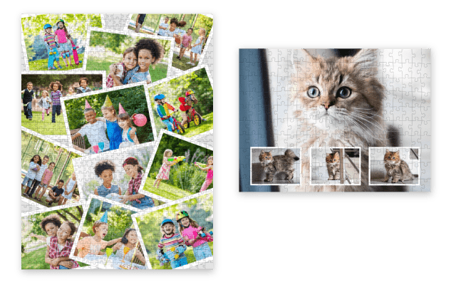 Make a Photo Puzzle Collage with family pictures