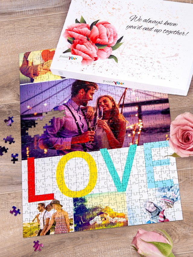 Create a photo puzzle as wedding gift